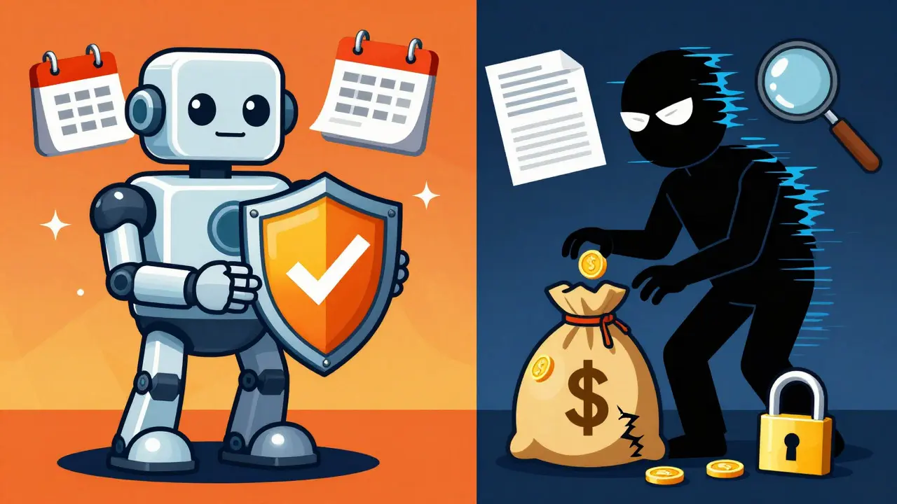 Illustration comparing safe regulated exchanges vs risky scam platforms with red flags