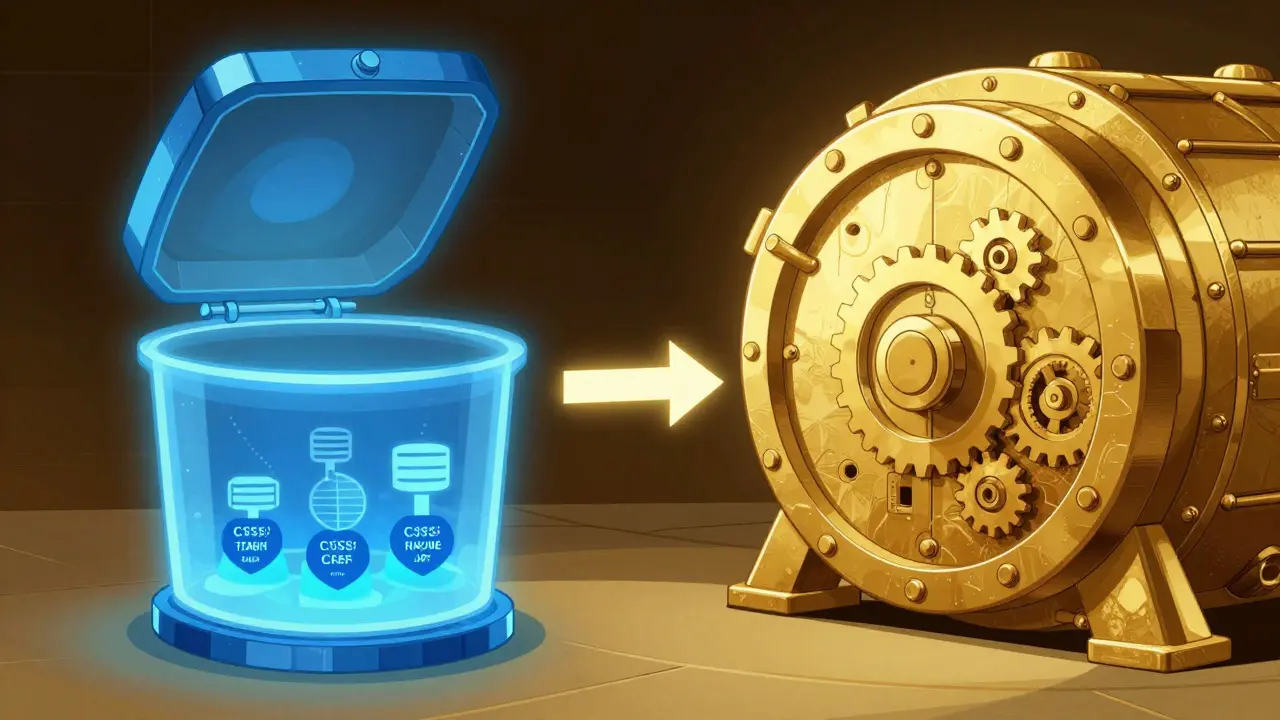 Illustration of CSS and CSSL tokens showing staking and governance concepts