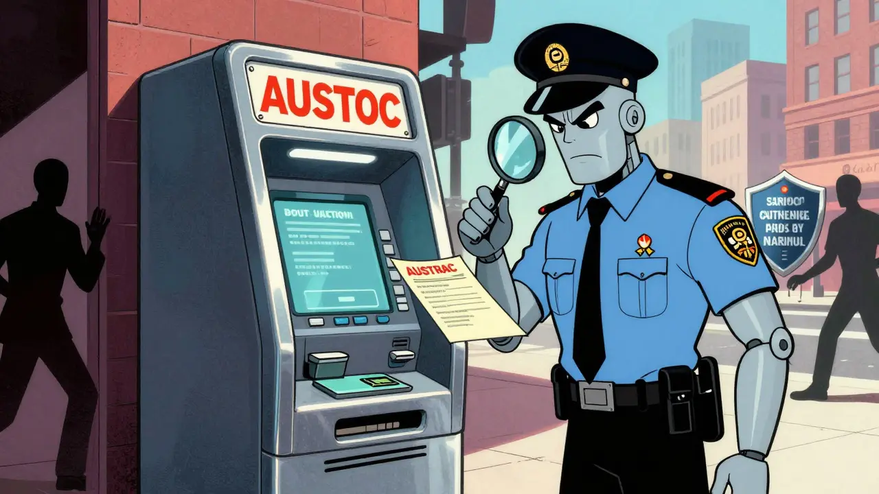 Inspector checking crypto ATM compliance standards