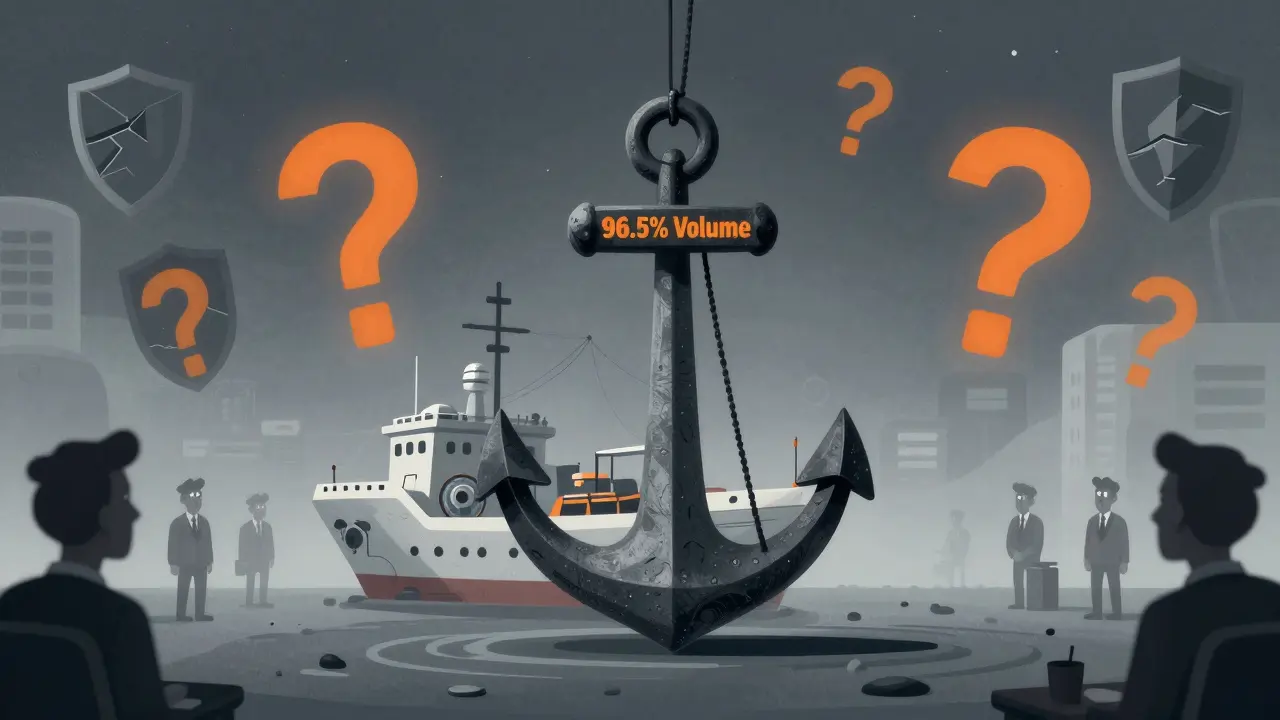 Metaphor for volume concentration and regulatory risks in crypto