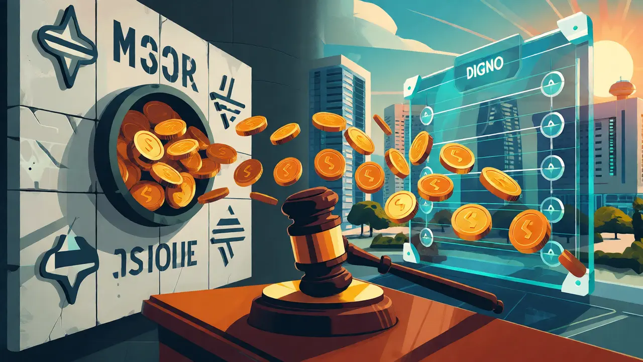 Split view of restricted past and open blockchain future in Tunisia